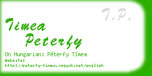 timea peterfy business card