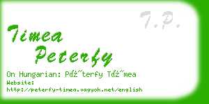 timea peterfy business card